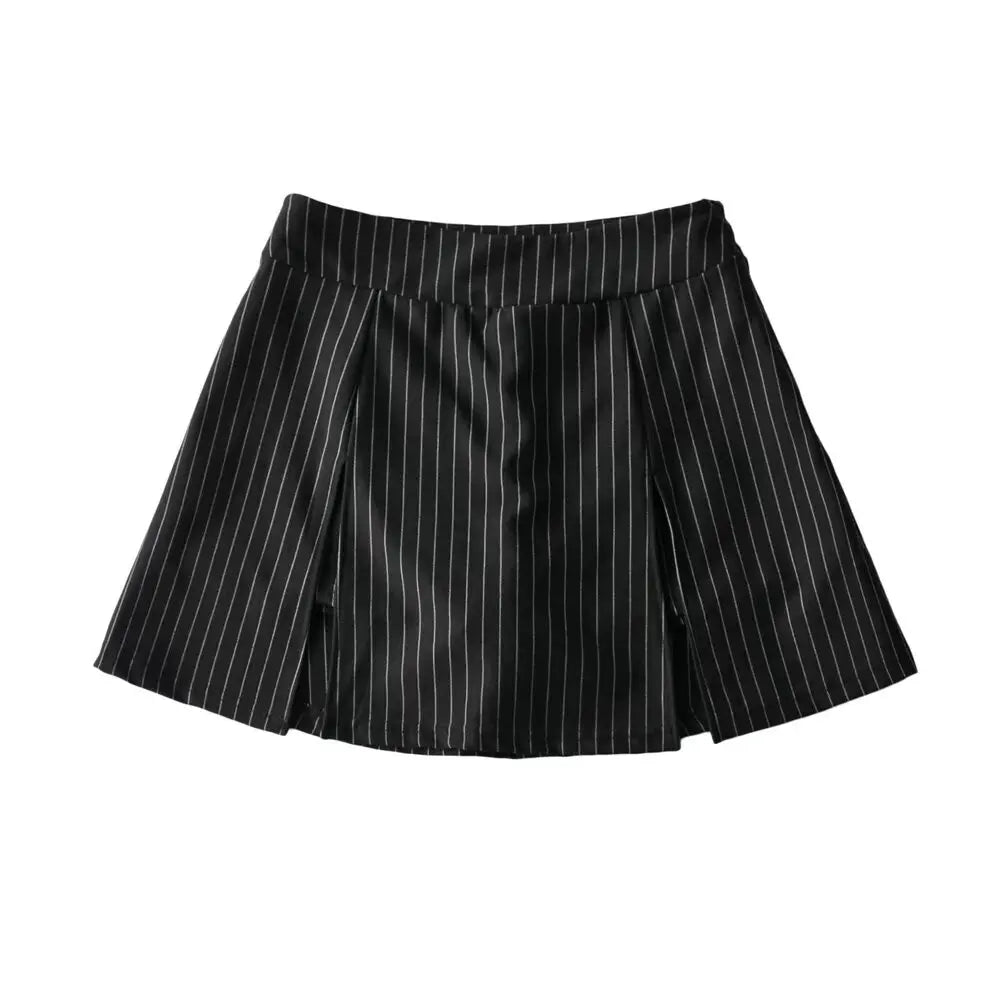 Noir Line Split Skirt