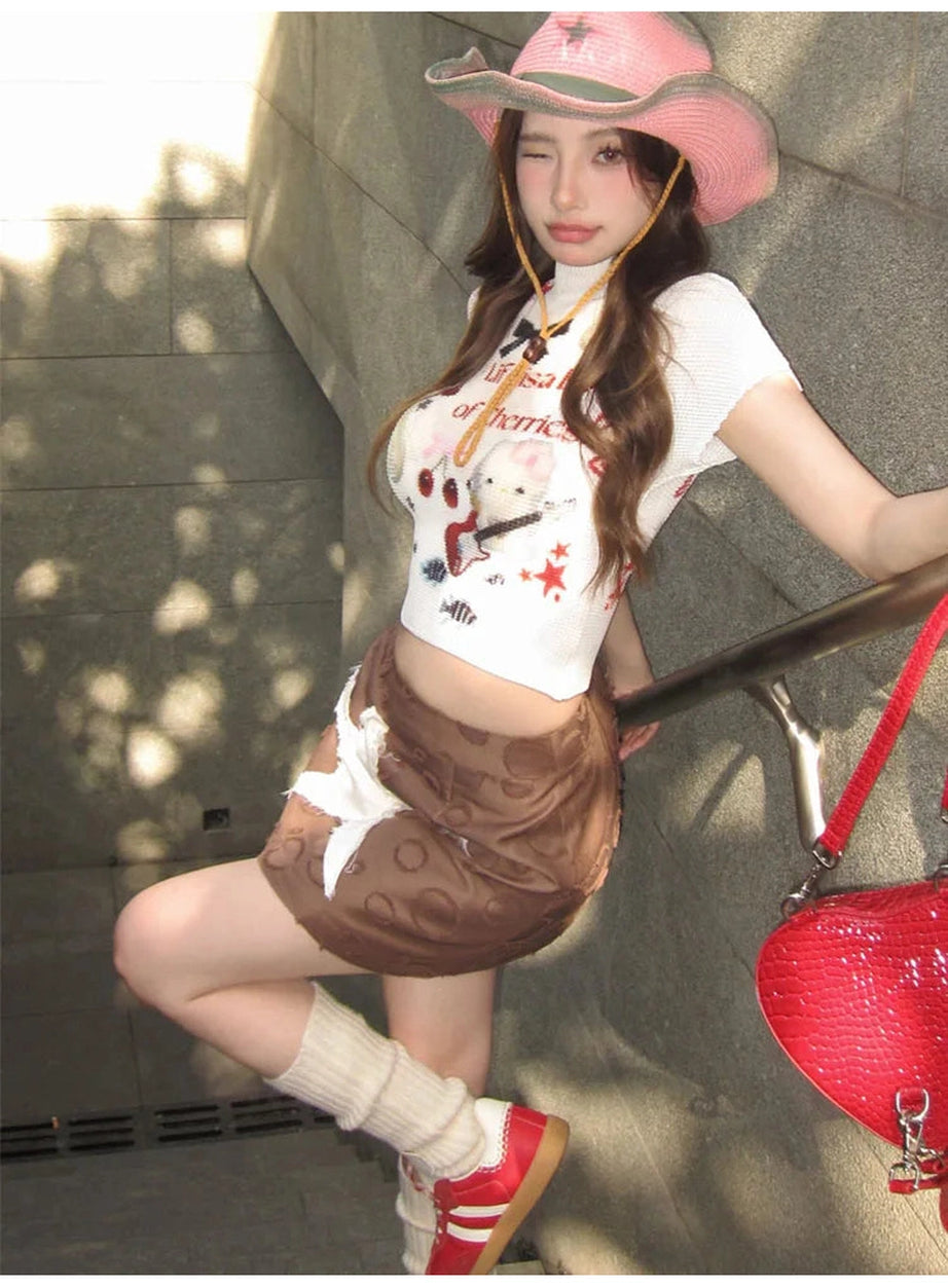 Charming Melody Mesh Knit Top