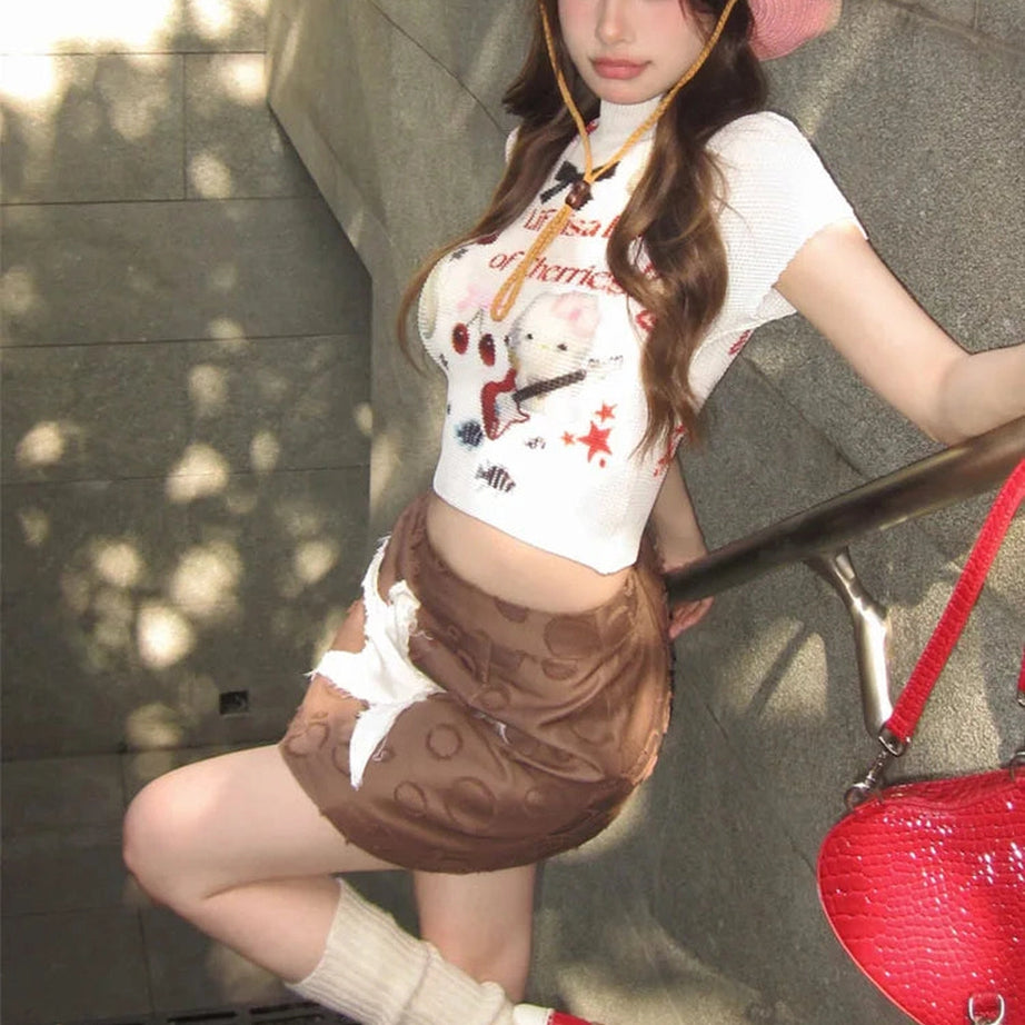 Charming Melody Mesh Knit Top