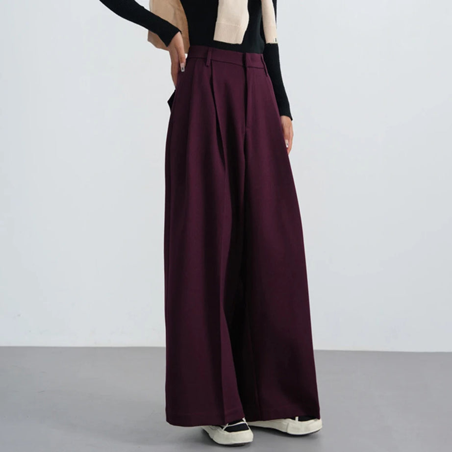 Bordeaux Breeze Palazzo Pants