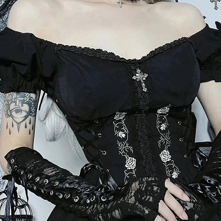 Y2k A-line Bandage Corset Dress