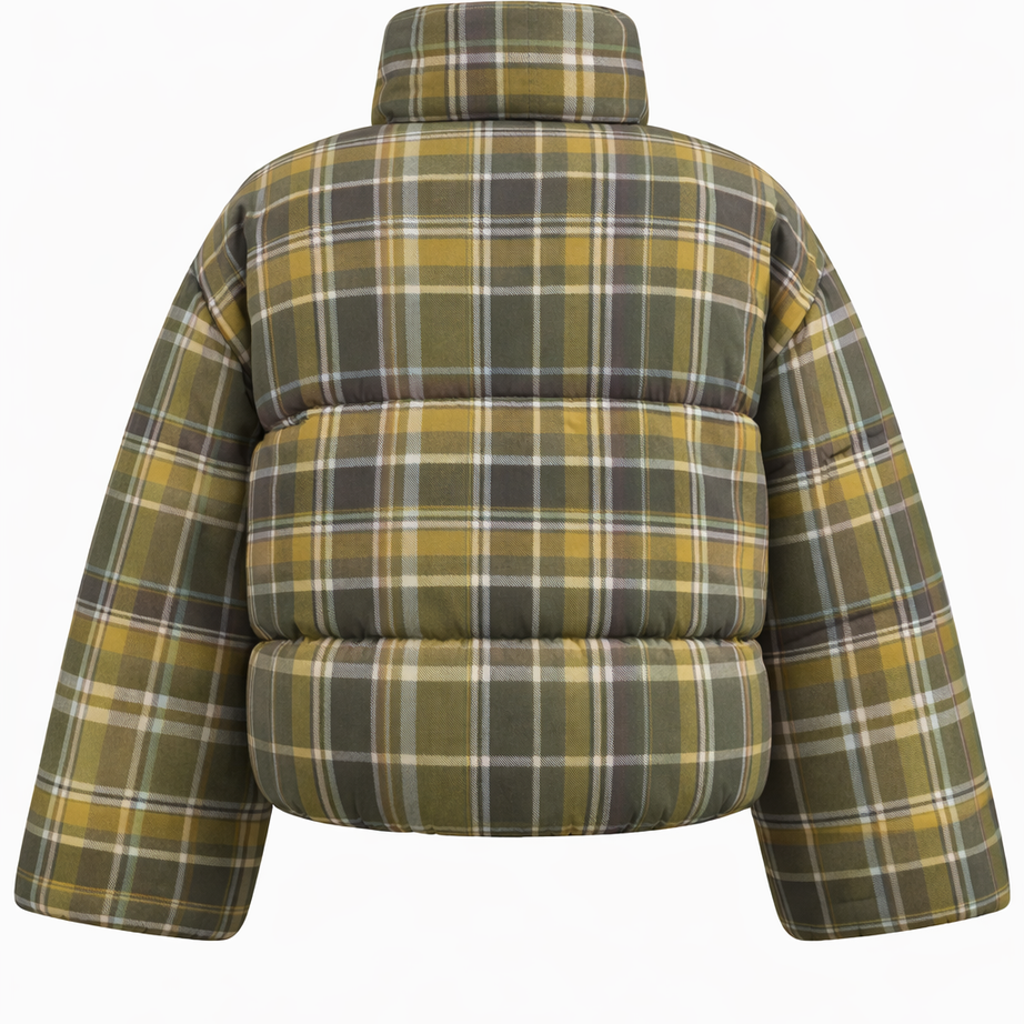 Forest Check Puffer Jacket