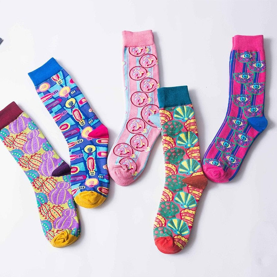 Y2k Abstract Pattern Socks