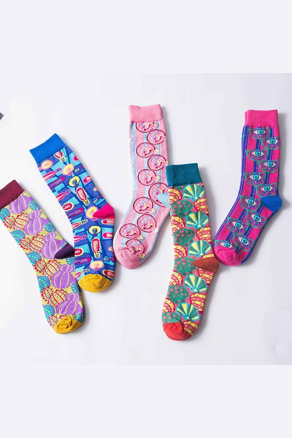 Y2k Abstract Pattern Socks