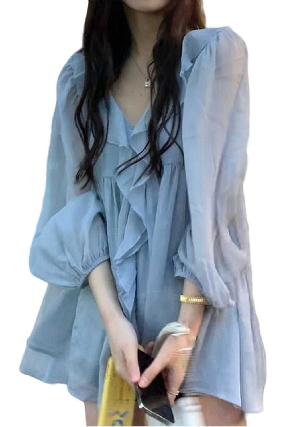 Y2k Aesthetic Blue Summer Blouse