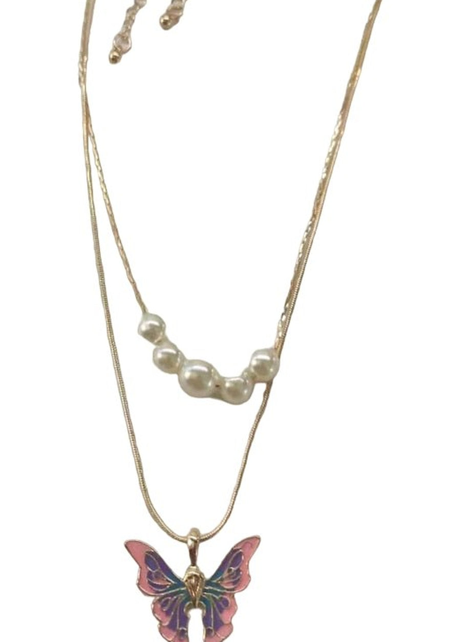 Y2k Aesthetic Butterfly Necklace