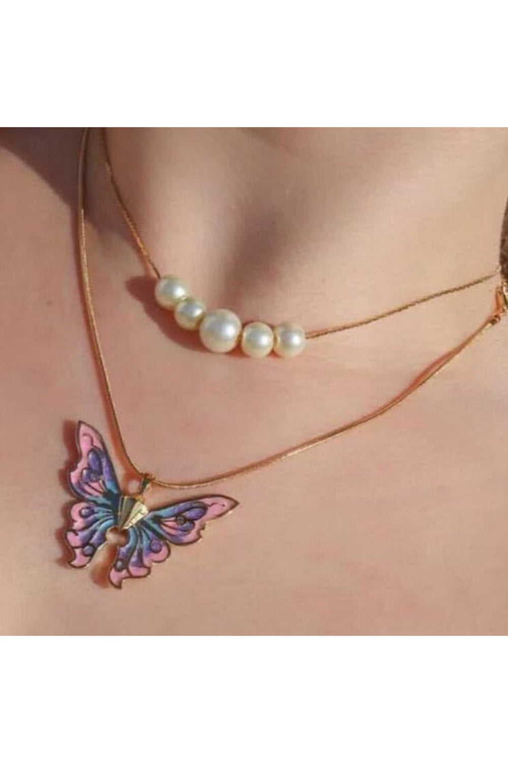 Y2k Aesthetic Butterfly Necklace