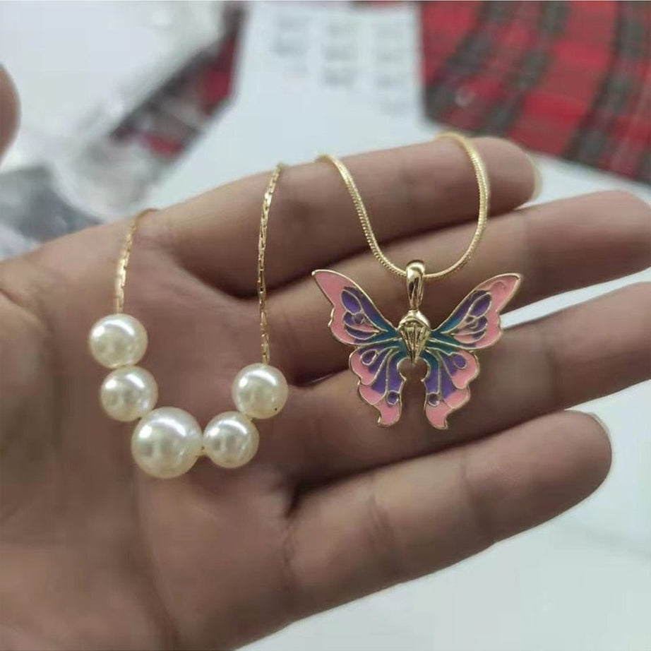 Y2k Aesthetic Butterfly Necklace