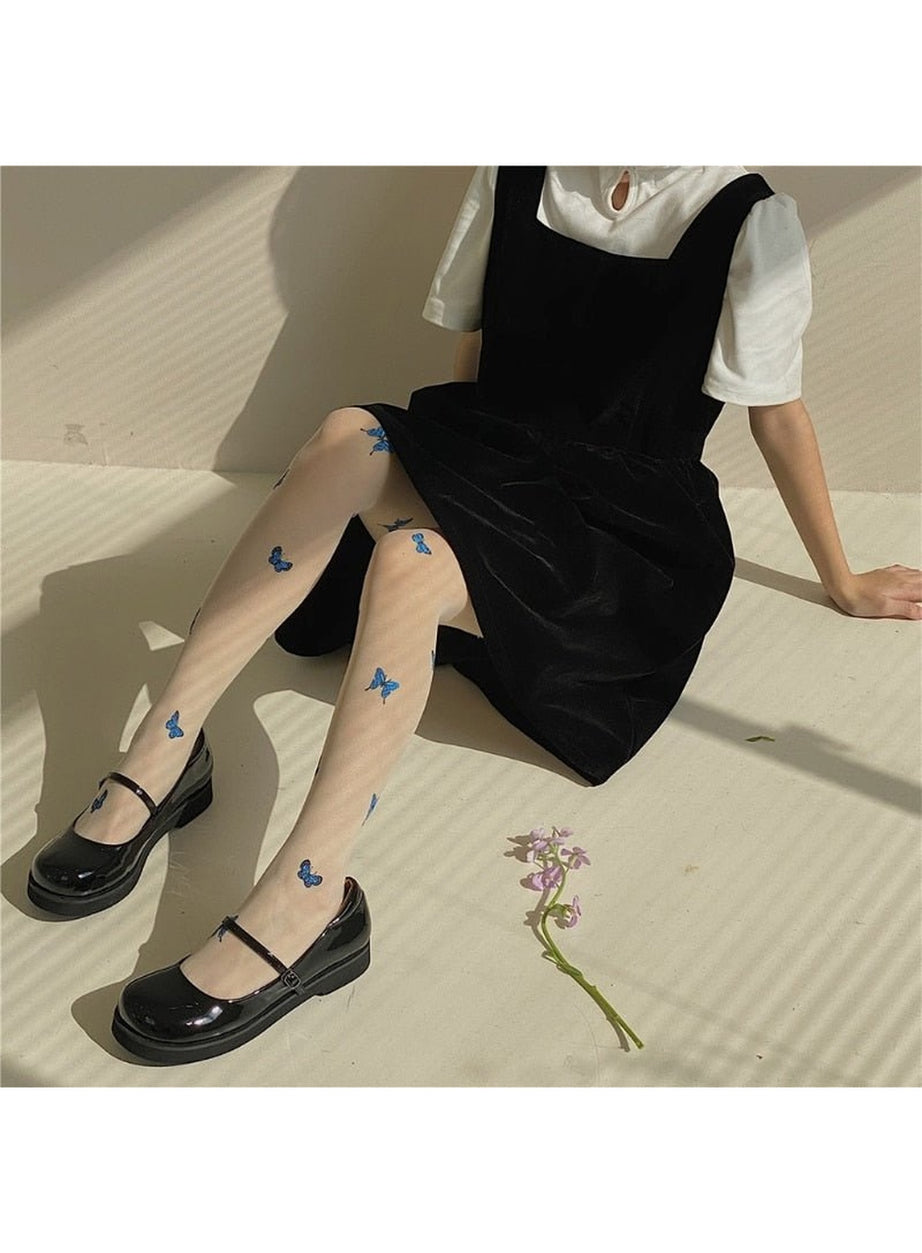 Y2k Aesthetic Butterfly Ultra-Thin Tights