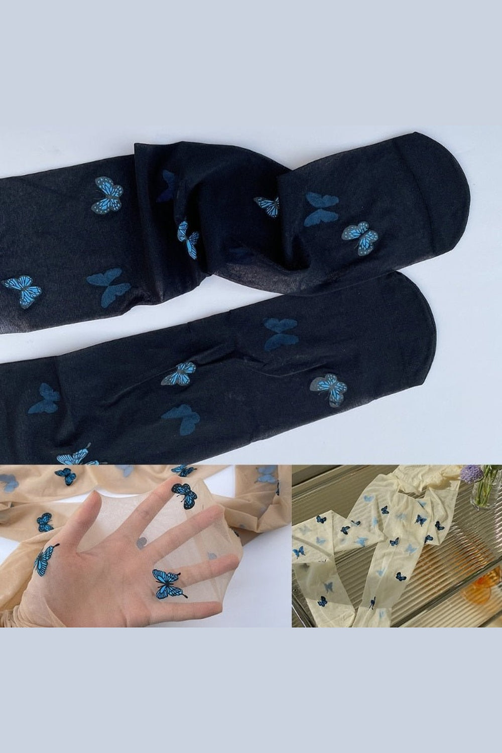 Y2k Aesthetic Butterfly Ultra-Thin Tights