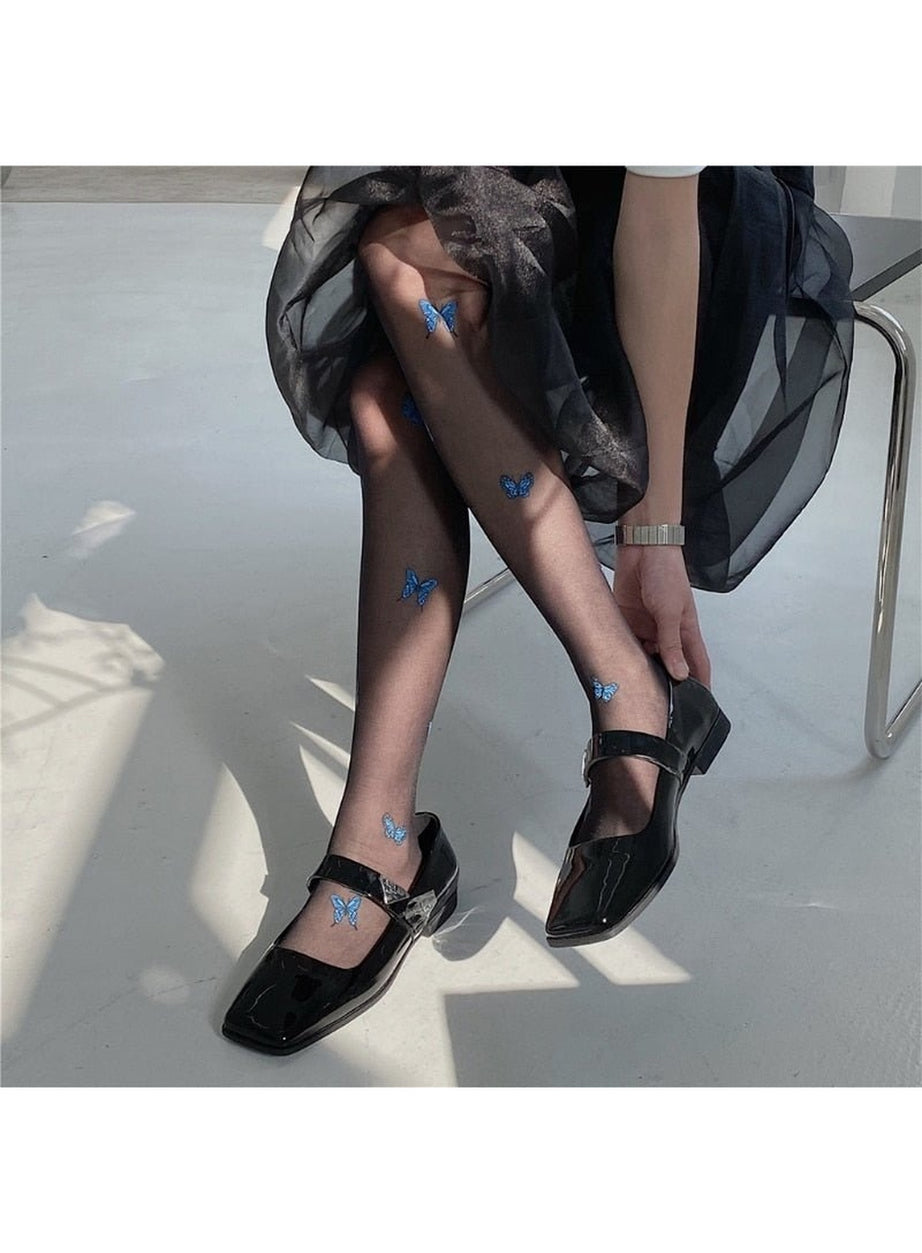 Y2k Aesthetic Butterfly Ultra-Thin Tights