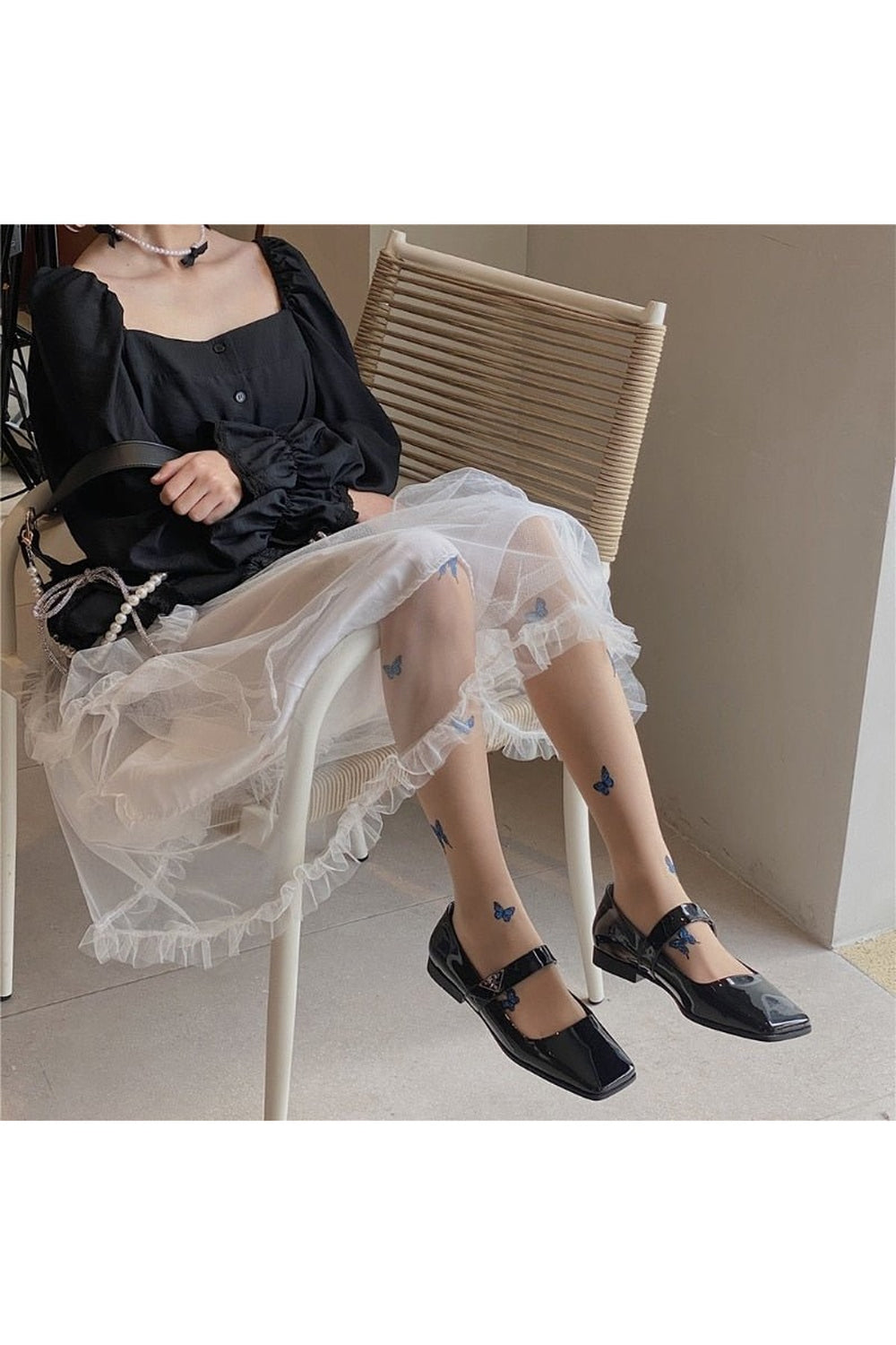 Y2k Aesthetic Butterfly Ultra-Thin Tights