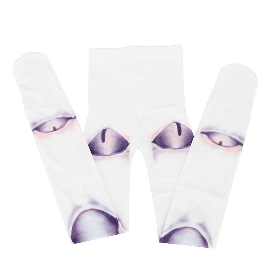 Y2k Aesthetic Eyes Print Tights