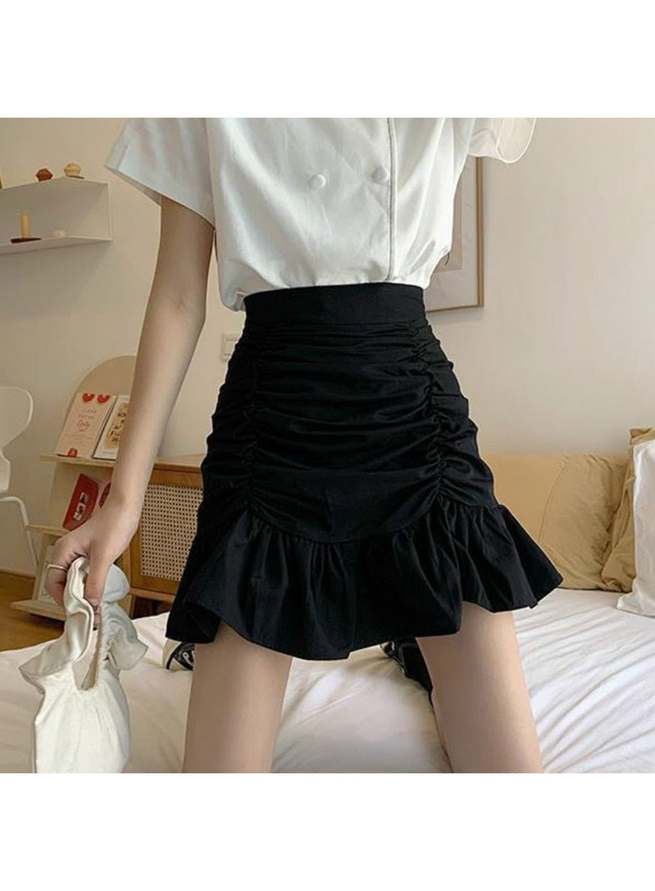 Y2k Aesthetic High Waist Elegant Skirt
