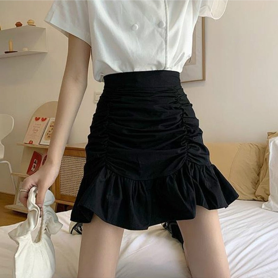 Y2k Aesthetic High Waist Elegant Skirt