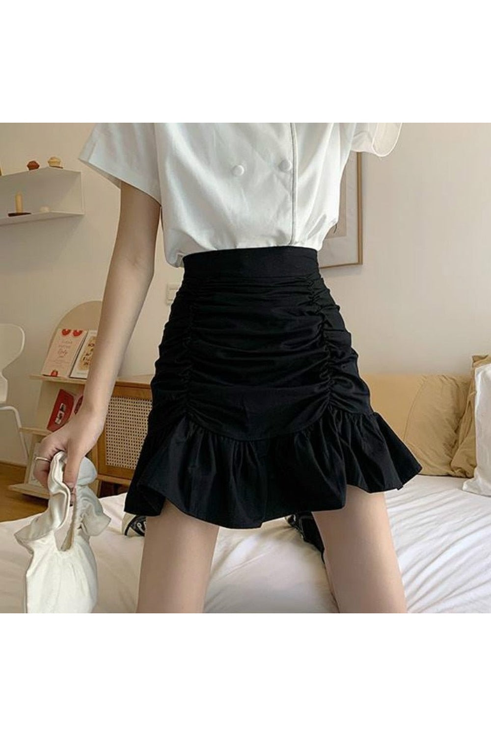 Y2k Aesthetic High Waist Elegant Skirt
