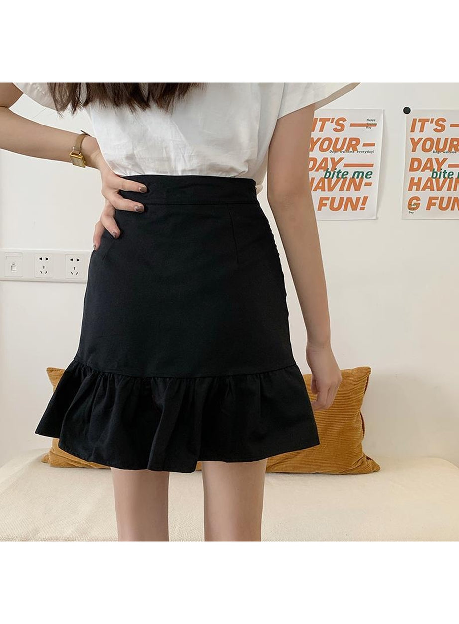 Y2k Aesthetic High Waist Elegant Skirt