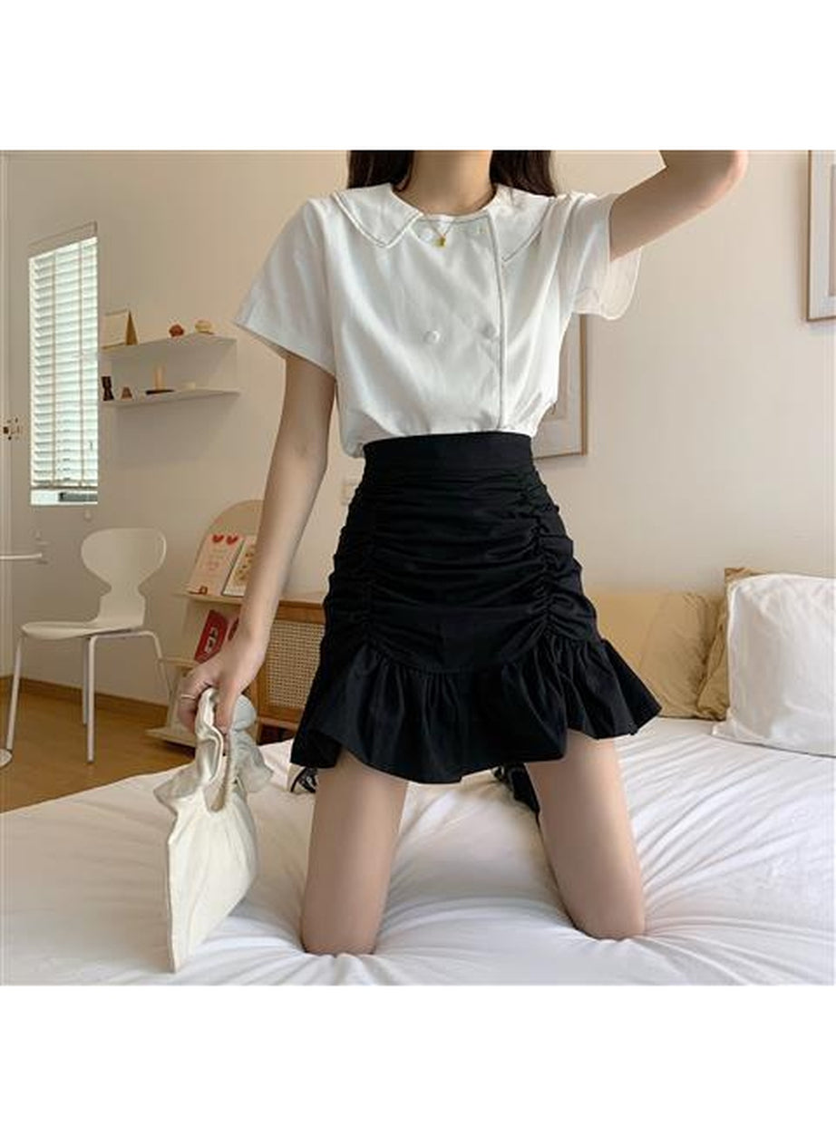 Y2k Aesthetic High Waist Elegant Skirt