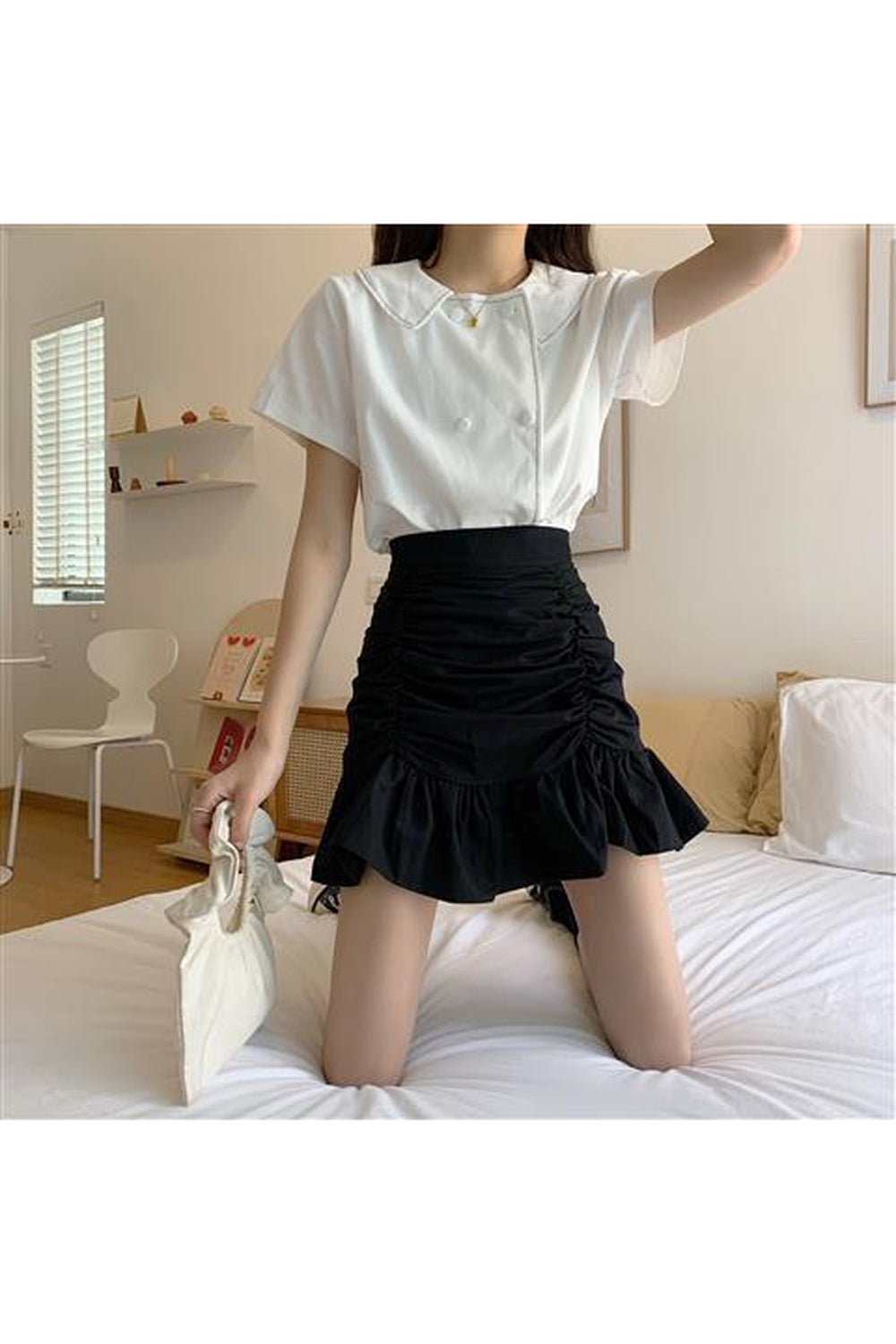 Y2k Aesthetic High Waist Elegant Skirt