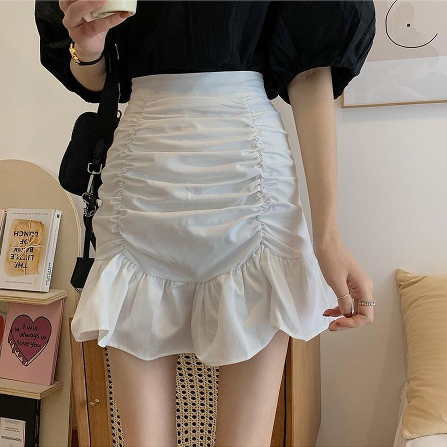 Y2k Aesthetic High Waist Elegant Skirt