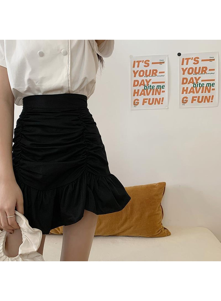 Y2k Aesthetic High Waist Elegant Skirt