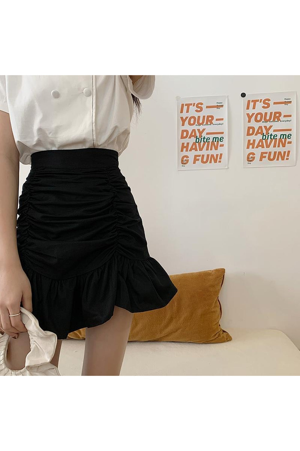 Y2k Aesthetic High Waist Elegant Skirt