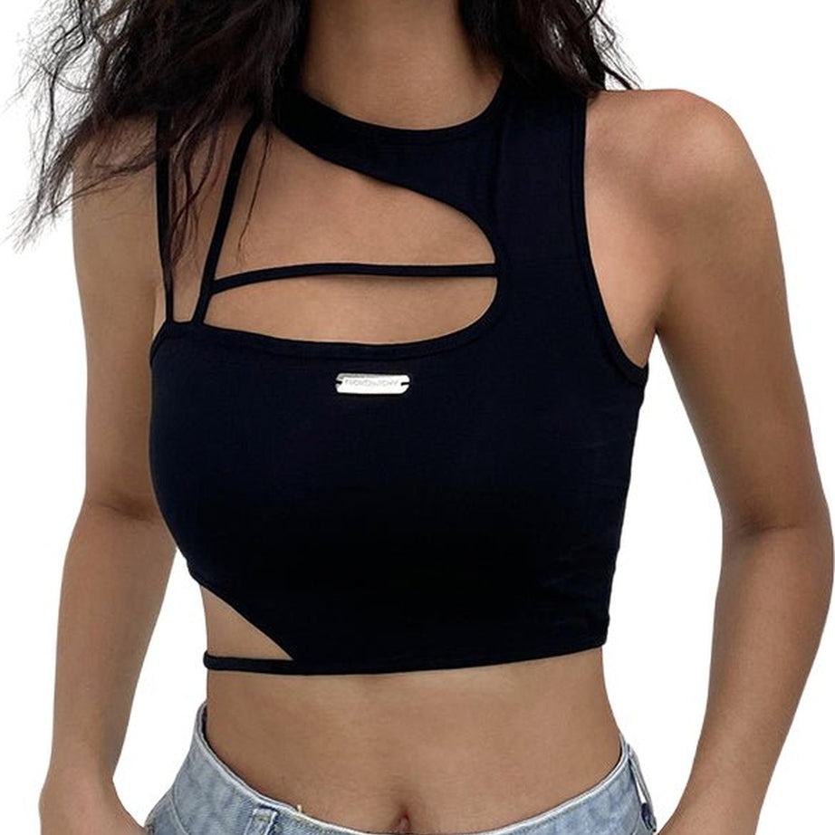 Y2k Aesthetic Hollow Out Crop Top