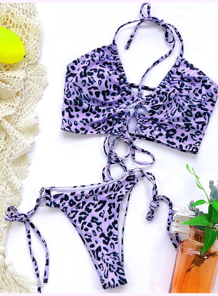 Y2k Aesthetic Leopard Swimsuit