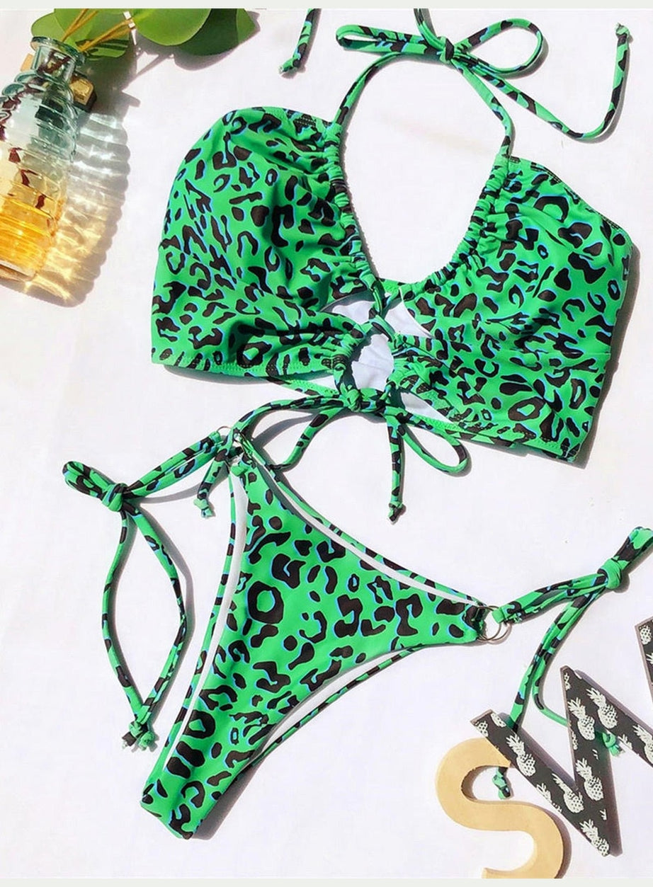 Y2k Aesthetic Leopard Swimsuit