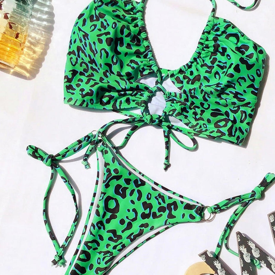 Y2k Aesthetic Leopard Swimsuit