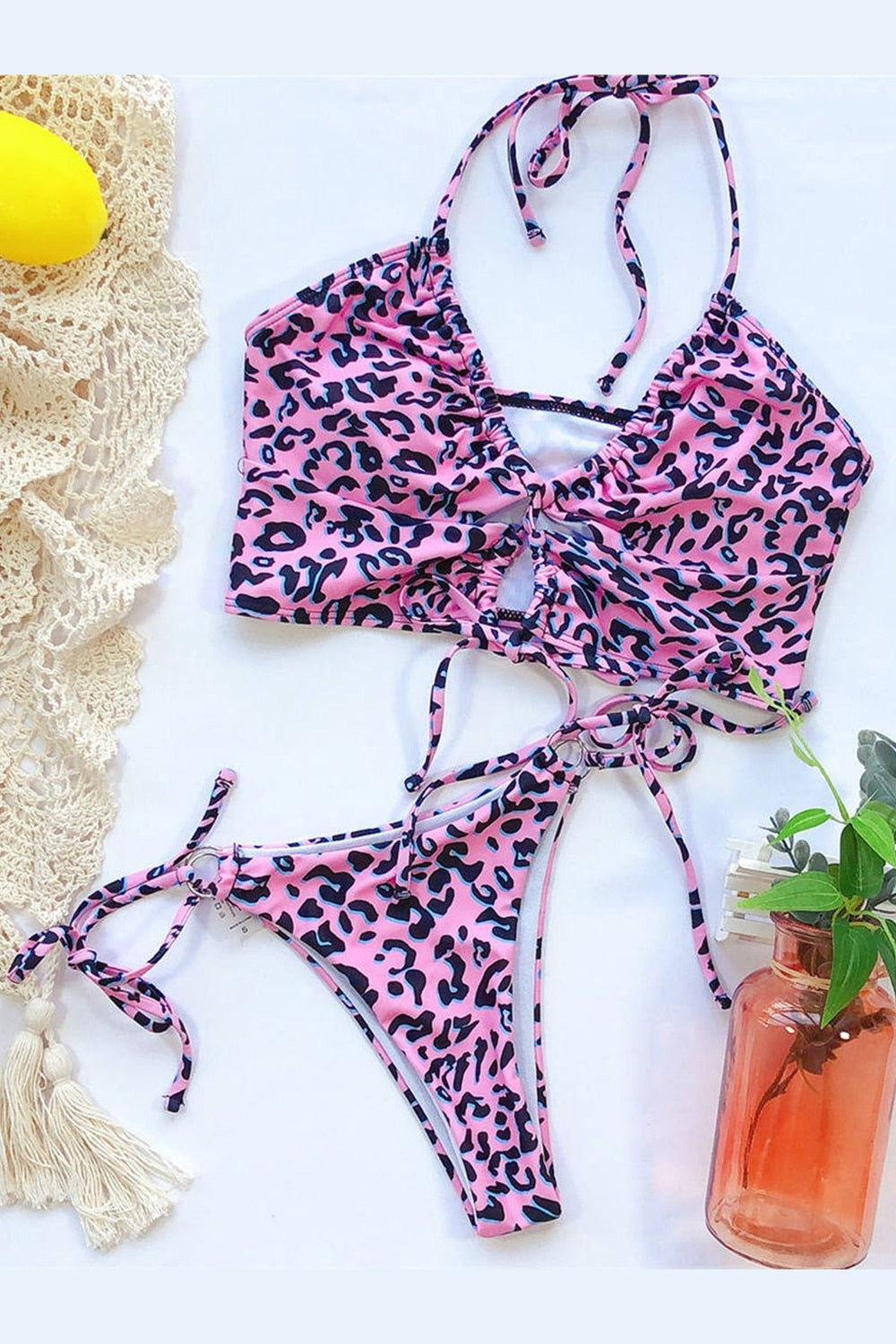 Y2k Aesthetic Leopard Swimsuit