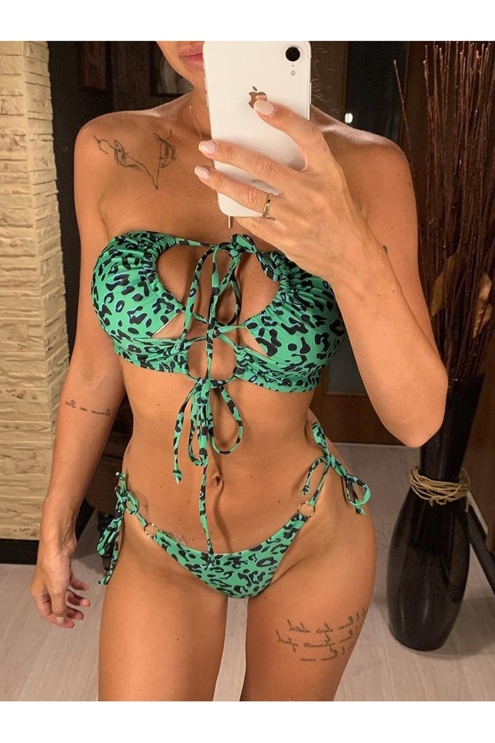 Y2k Aesthetic Leopard Swimsuit