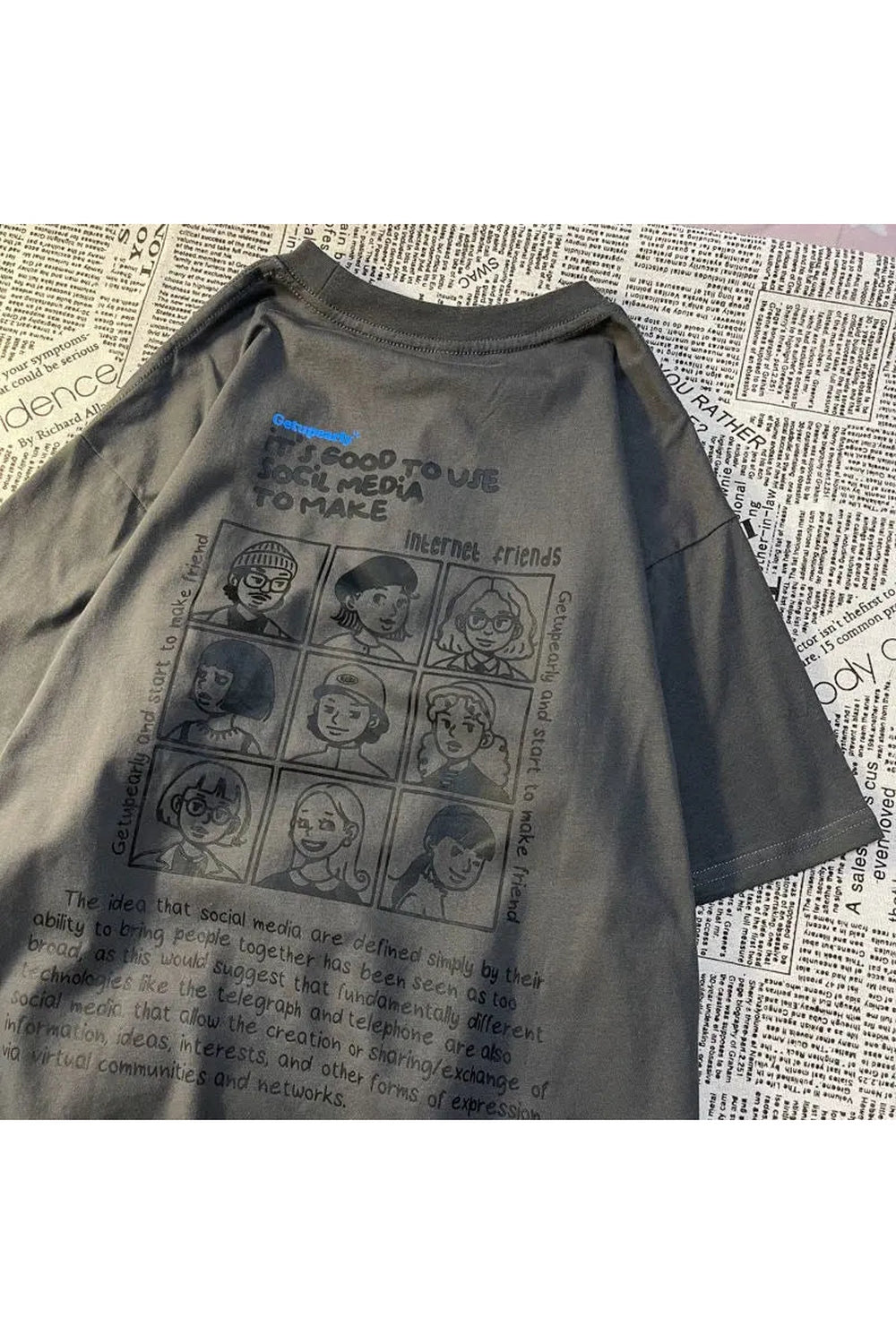 Y2k Aesthetic Letter Print T-shirt