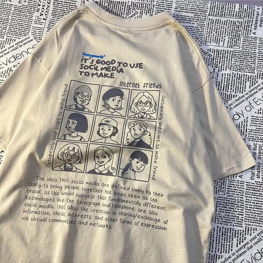 Y2k Aesthetic Letter Print T-shirt