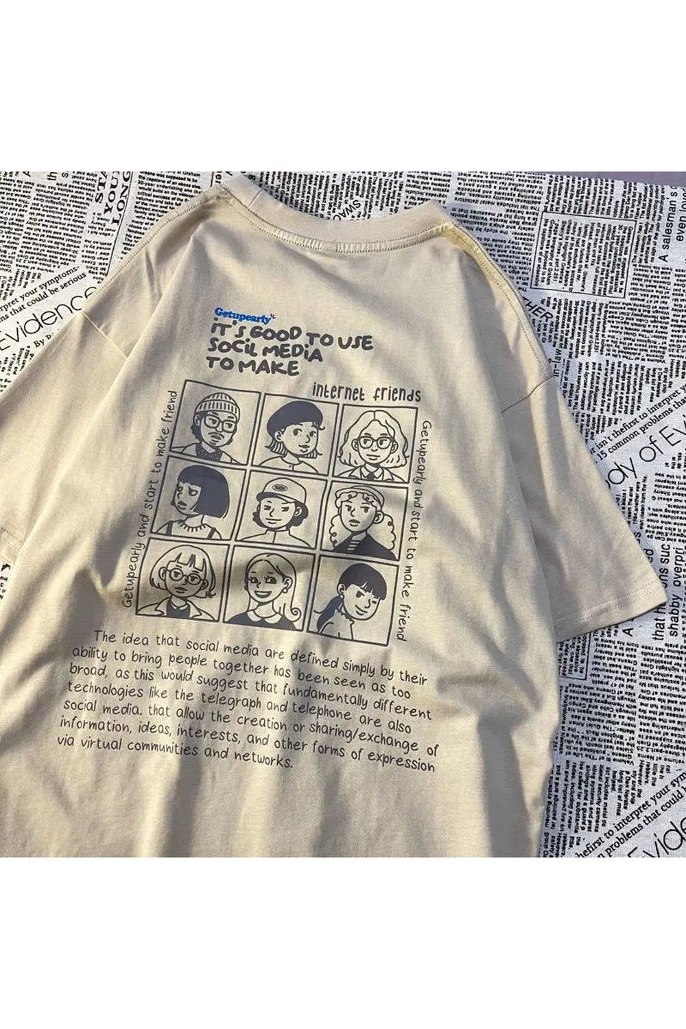 Y2k Aesthetic Letter Print T-shirt