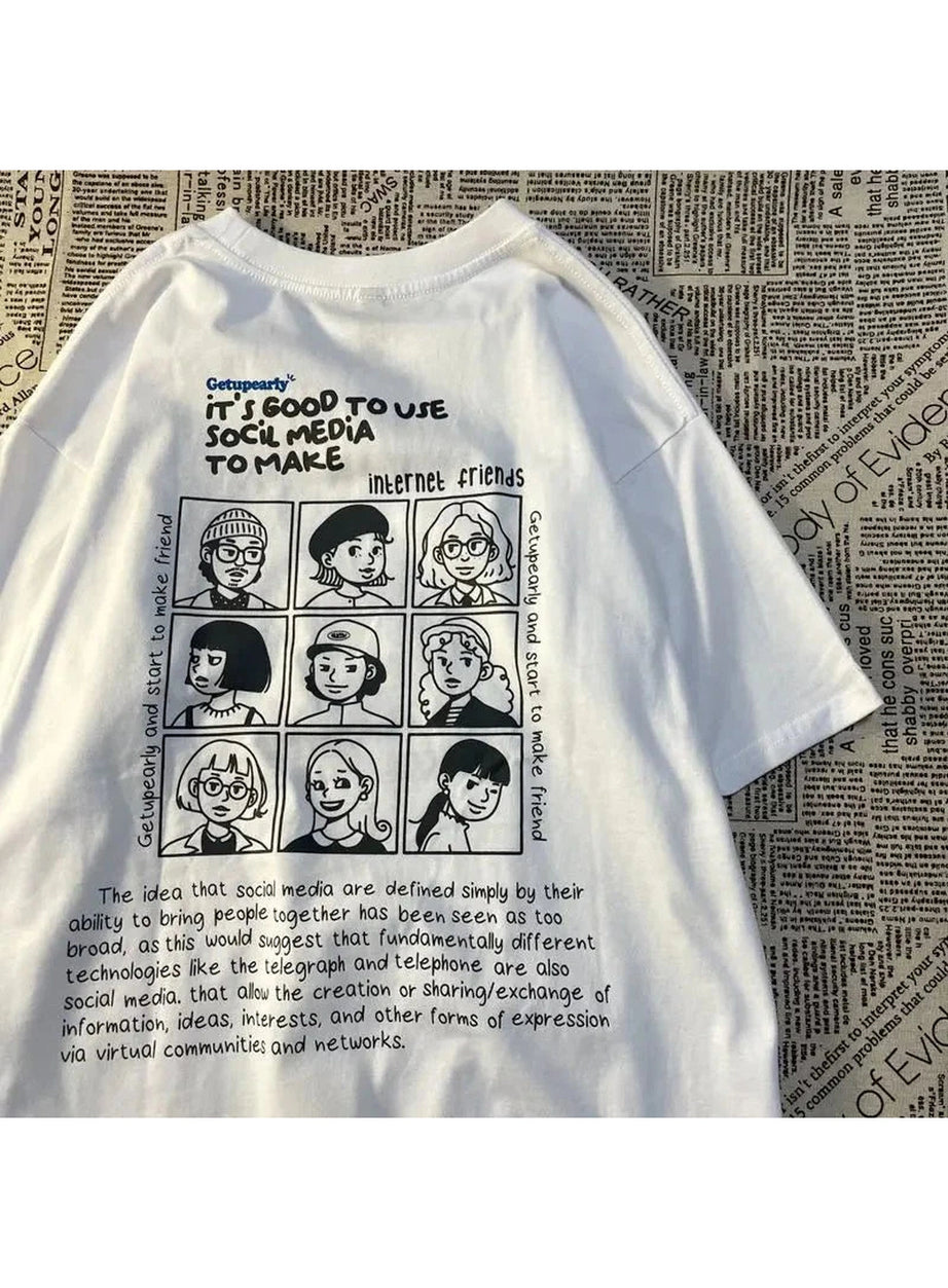 Y2k Aesthetic Letter Print T-shirt