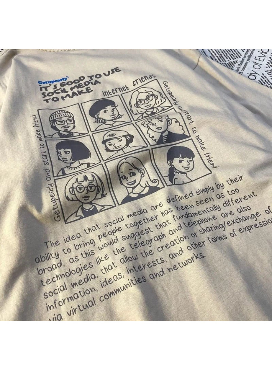 Y2k Aesthetic Letter Print T-shirt