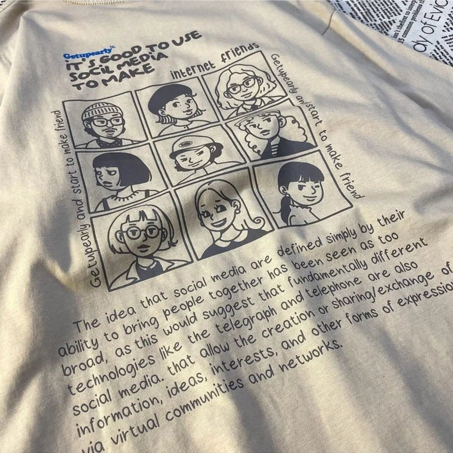 Y2k Aesthetic Letter Print T-shirt