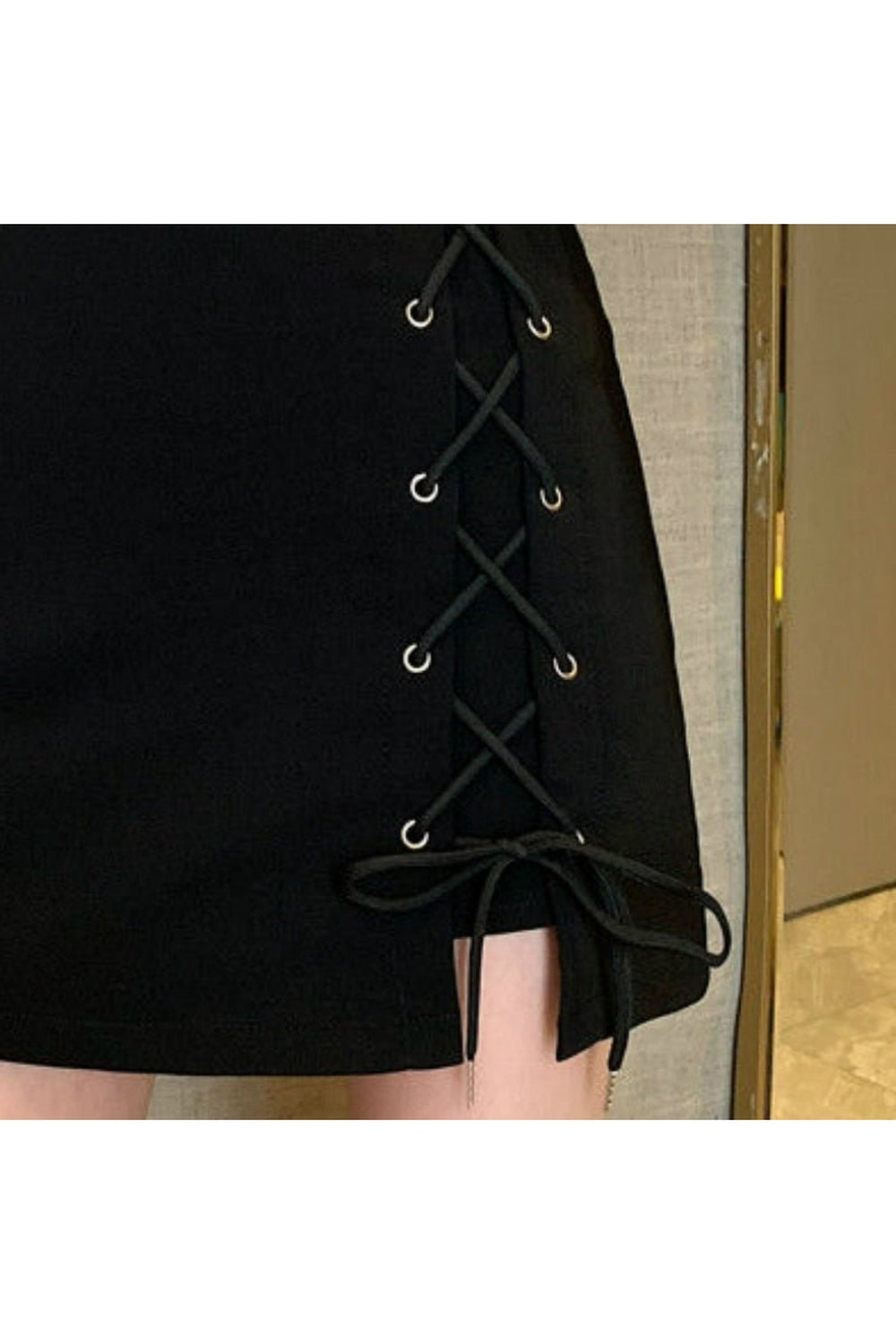 Y2k Aesthetic Mini Lace-up Skirt