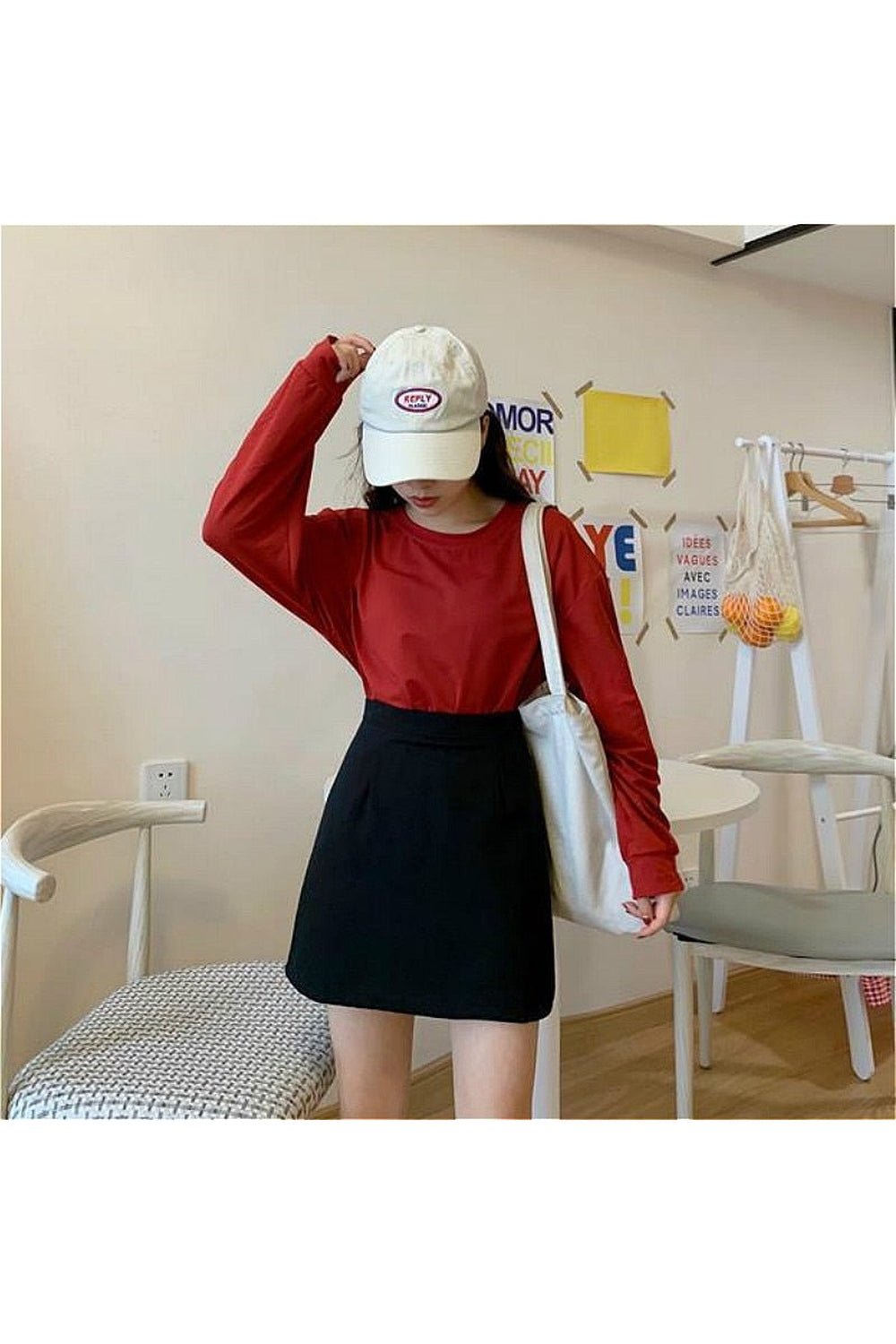 Y2k Aesthetic Mini Solid Skirt