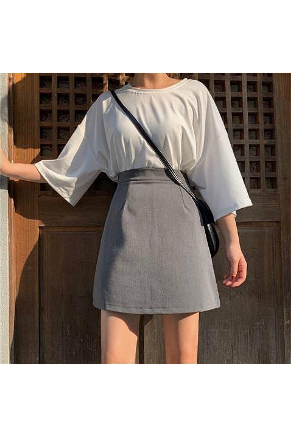 Y2k Aesthetic Mini Solid Skirt