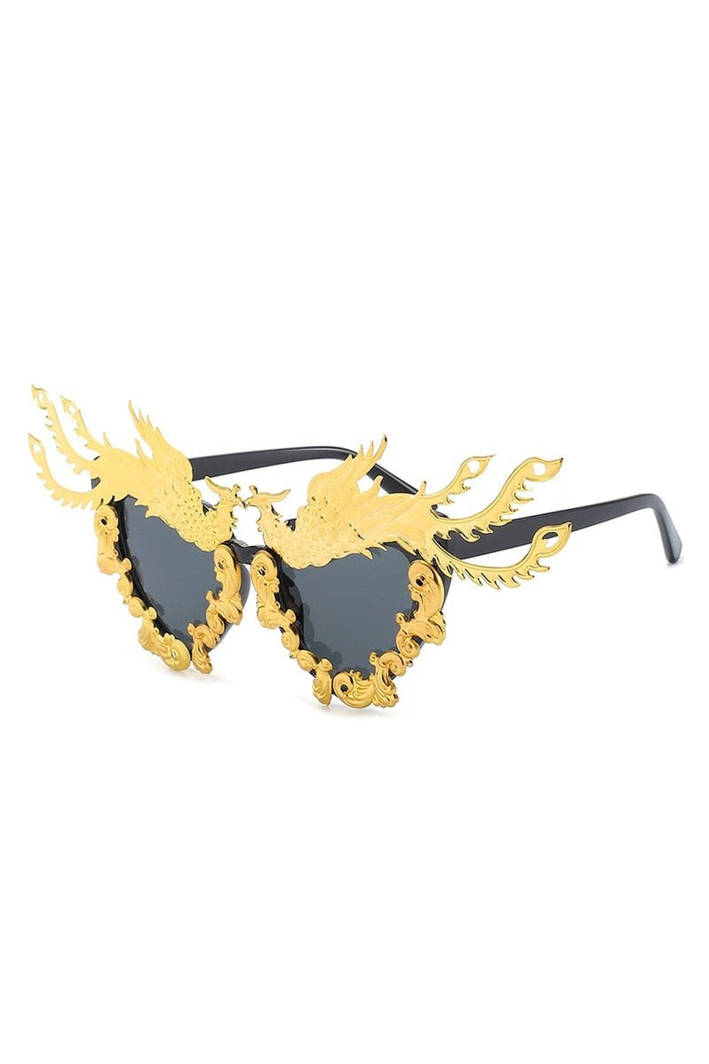 Y2k Aesthetic Party Dragon And Phoenix Sunglasses