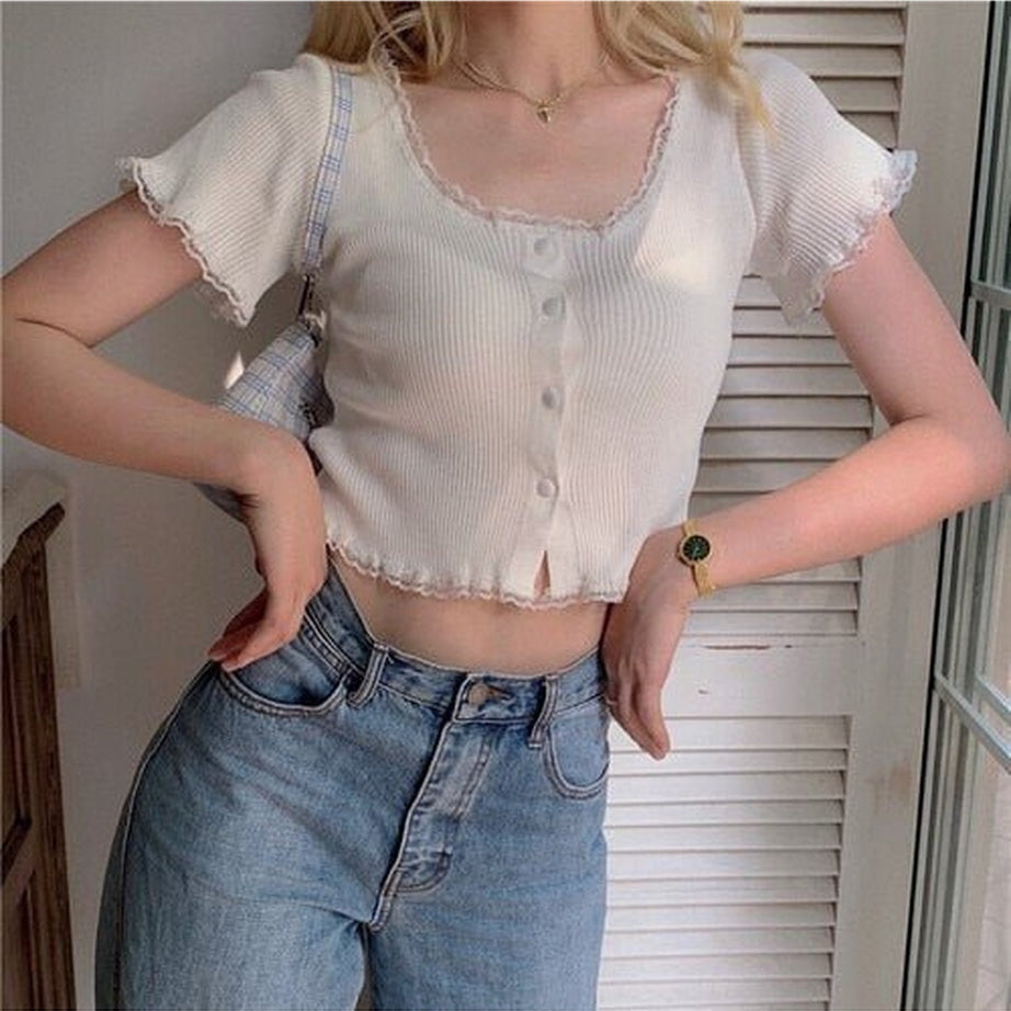 Y2k Aesthetic Pastel Crop Top