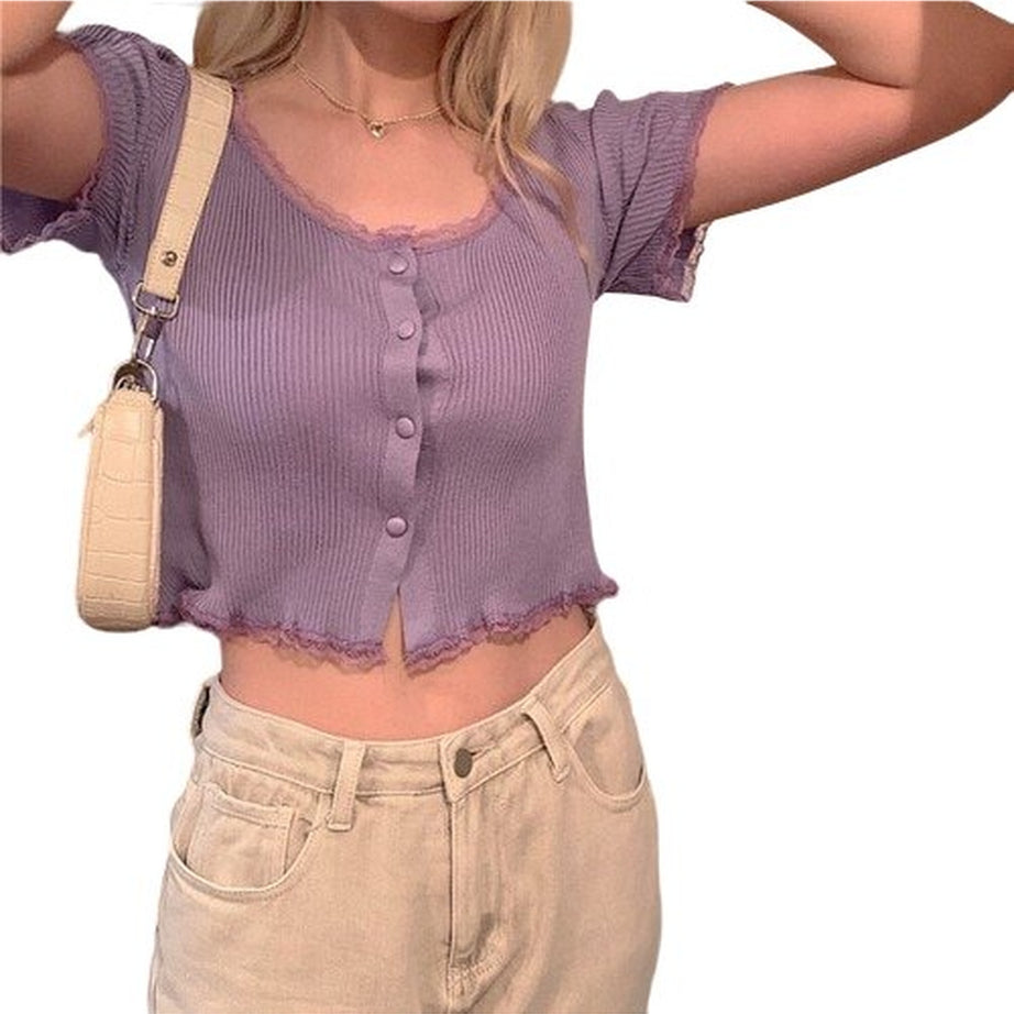 Y2k Aesthetic Pastel Crop Top