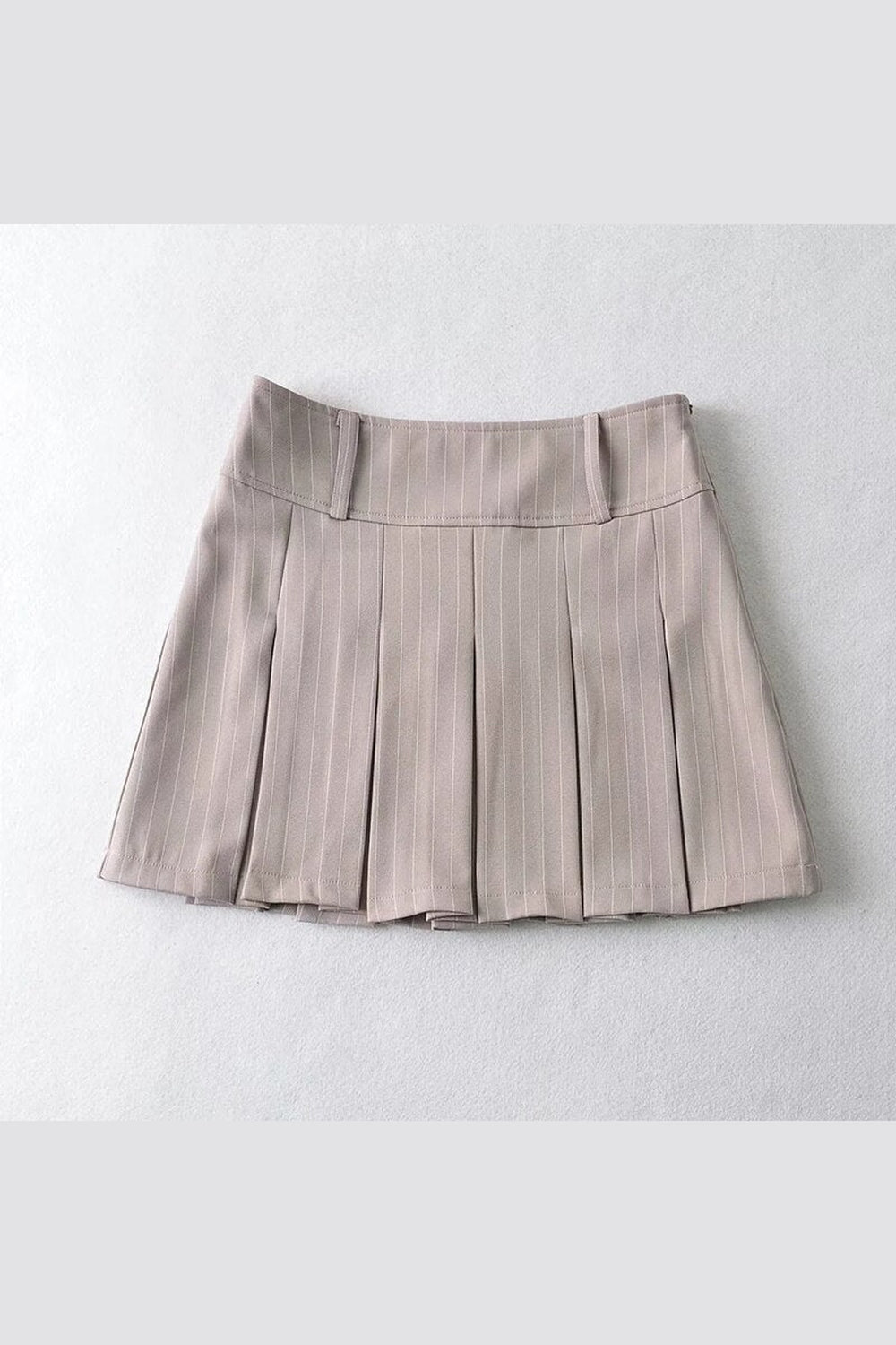 Y2k Aesthetic Pleated Striped Mini Skirt