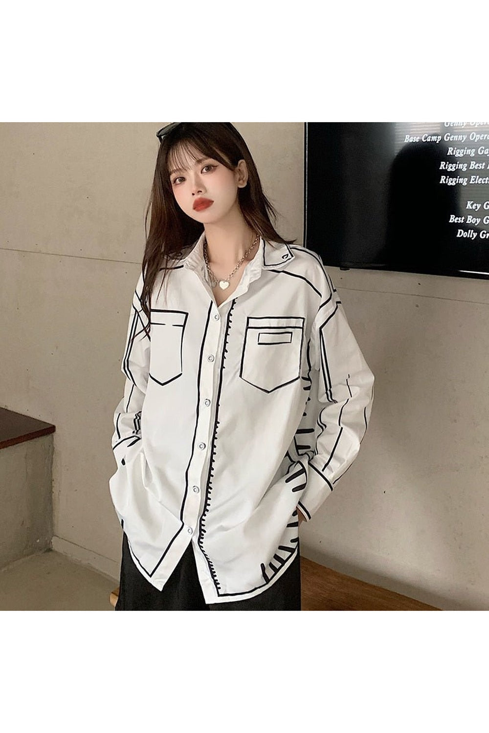 Y2k Aesthetic Print Shirt