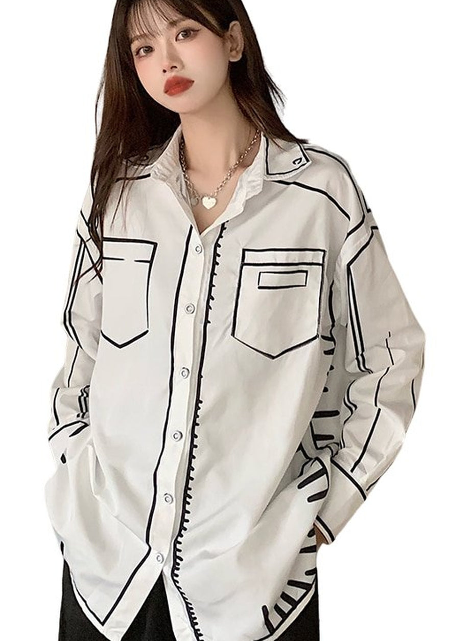 Y2k Aesthetic Print Shirt