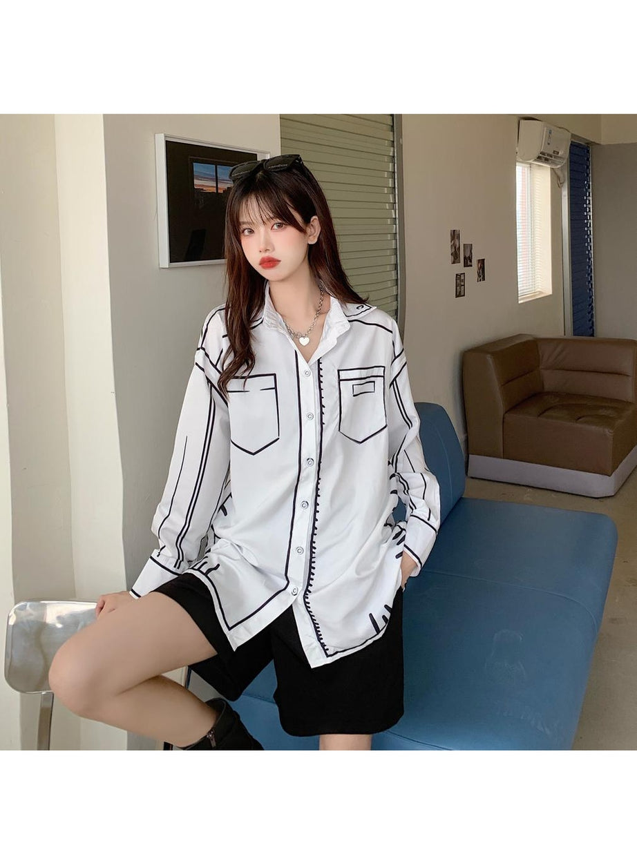 Y2k Aesthetic Print Shirt