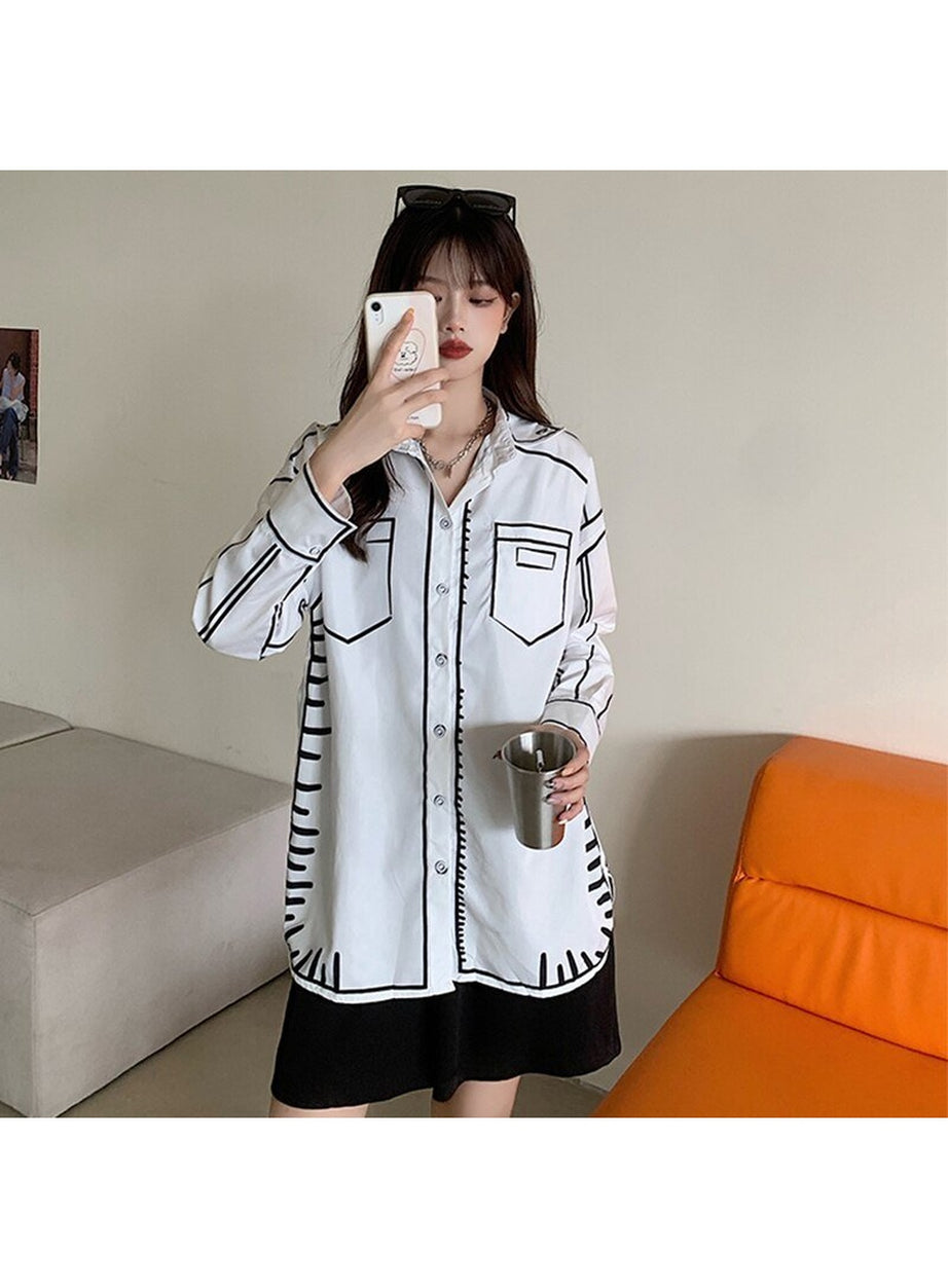 Y2k Aesthetic Print Shirt