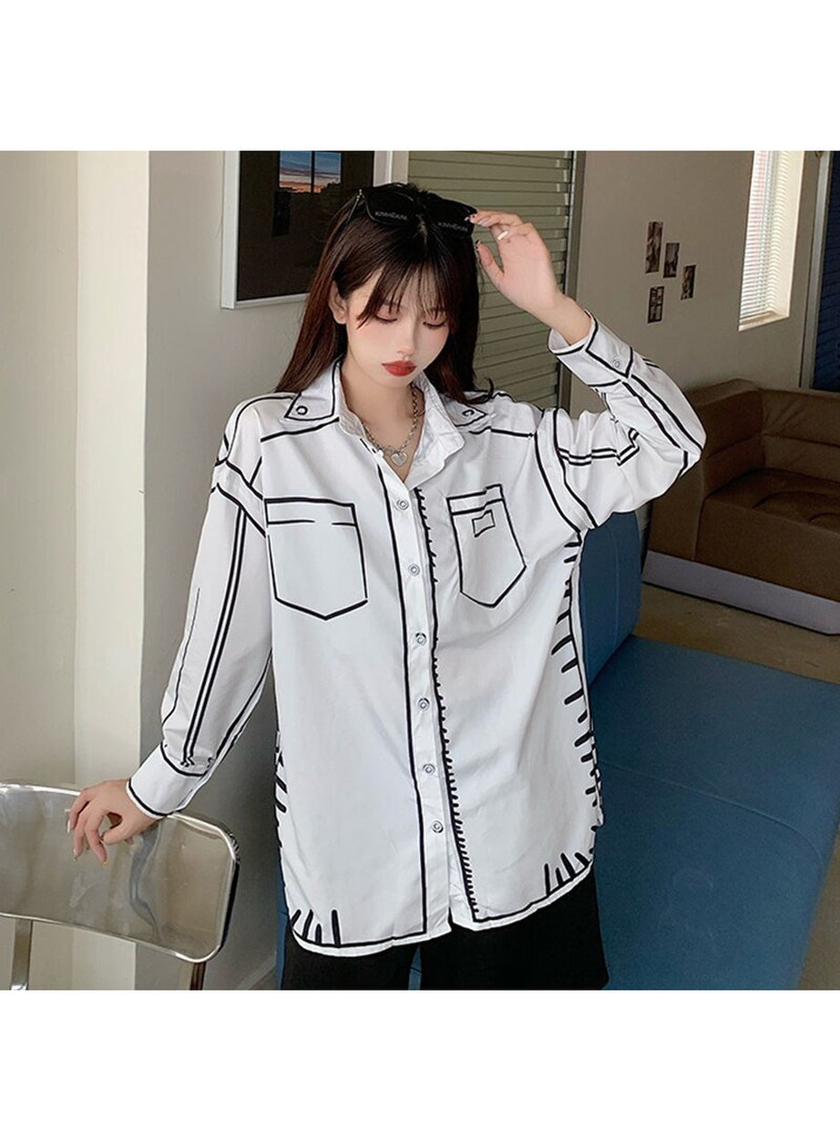 Y2k Aesthetic Print Shirt